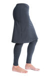 Women's active long skirt with built in leggings in gray..
