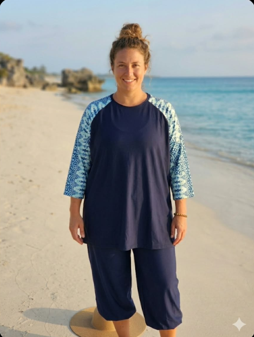 Navy Tribal Top