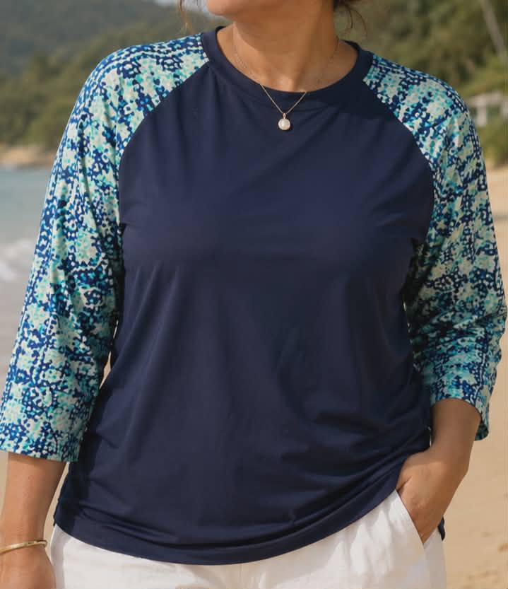 Navy Tribal Top